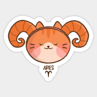 Aries Cat Sticker
